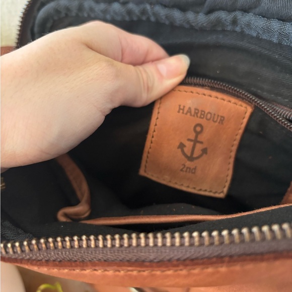 Genuine leather brown satchel crossbody - Picture 8 of 11